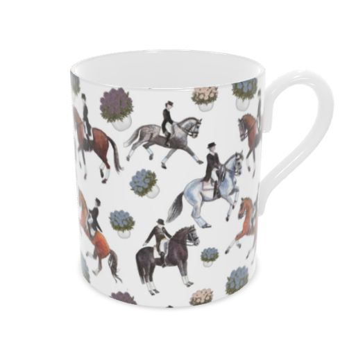 Bone China Dancing Dressage Horses Mug